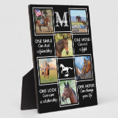 馬好き馬術写真パーソナライズされたコラージュ フォトプラーク (側面)
