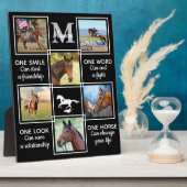 馬好き馬術写真パーソナライズされたコラージュ フォトプラーク (側面)