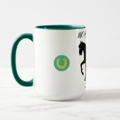 馬好き2のトーン付きマグパーソナライズされたの名前。 マグカップ (左)