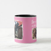 馬好き2フォトホワイトピンク マグカップ (中央)