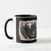 馬好き2フォトホワイトブラック マグカップ (左)