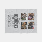 馬好き4フォト最高のフレンドグレー フリースブランケット (正面(横))