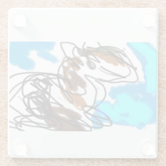 馬好き ガラスコースター (裏面)