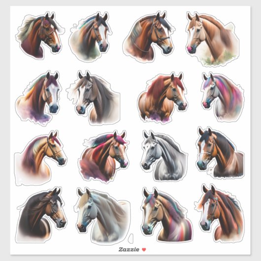 馬好き シール (シート)