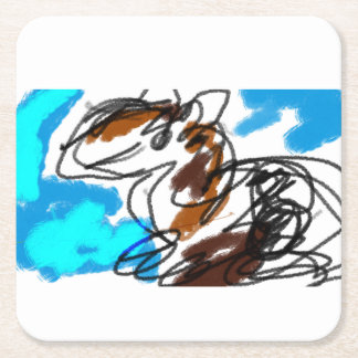 馬好き スクエアペーパーコースター