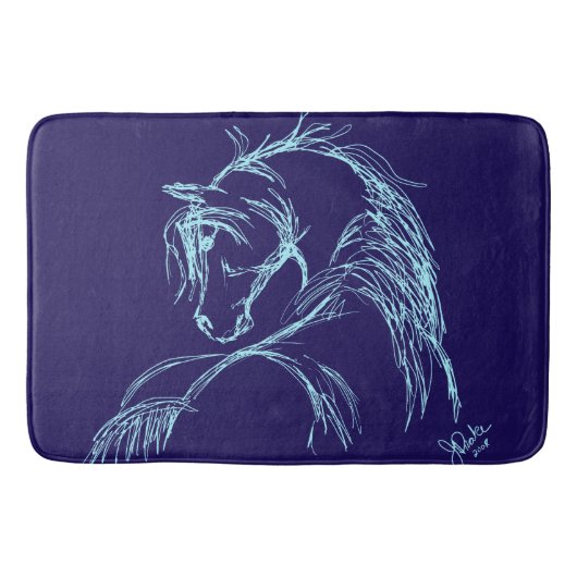 馬好き バスマット (正面)