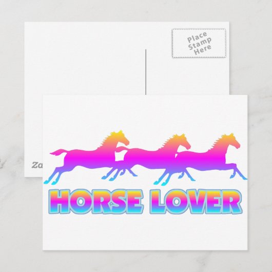 馬好き ポストカード (正面/裏面)