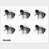 馬好き ラウンドシール (シート)