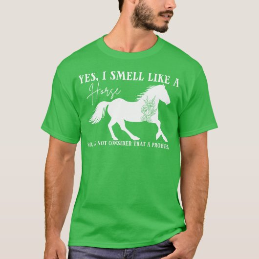 馬好き 馬のにおいがする少年 Tシャツ (正面)