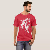 馬好き 馬の顔 馬のギフト Tシャツ (正面フル)