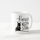 馬好き、馬術師、ロデオ、ファームポニーカウボーイ コーヒーマグカップ (正面右)
