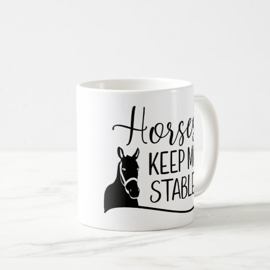 馬好き、馬術師、ロデオ、ファームポニーカウボーイ コーヒーマグカップ (正面右)