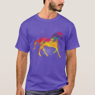 馬好き 馬術 ジョッキー ファン 多角形 フリー Tシャツ