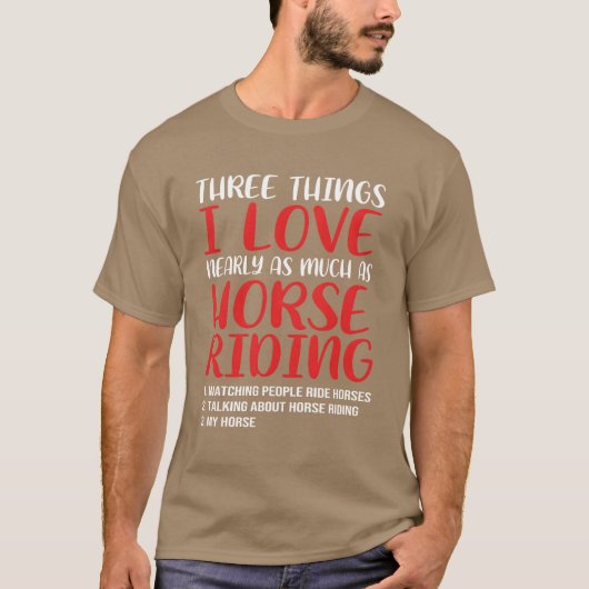 馬好き 馬術 障害馬術 フリー Tシャツ (正面)