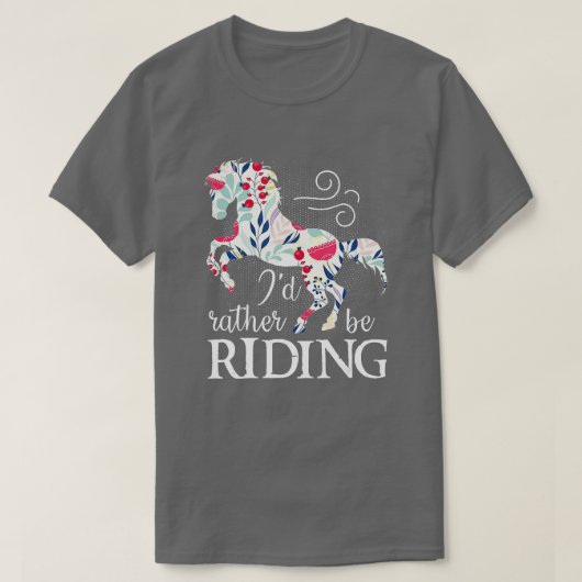 馬好きIdむしろ馬に乗っている Tシャツ (デザイン正面)