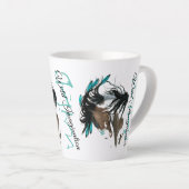 馬威厳のあるバイバイビハレのワイルドイマジネーション カフェラテマグ (右アングル)