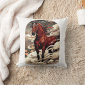 馬守護神の年、旧暦の新年の贈り物 クッション (ブランケット)