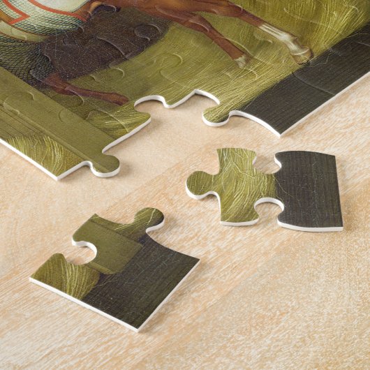 馬小屋および2頭の有名な連続した馬のbelongin ジグソーパズル (側面)