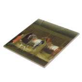 馬小屋および2頭の有名な連続した馬のbelongin タイル (側面)