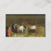 馬小屋および2頭の有名な連続した馬のbelongin 名刺 (裏面)