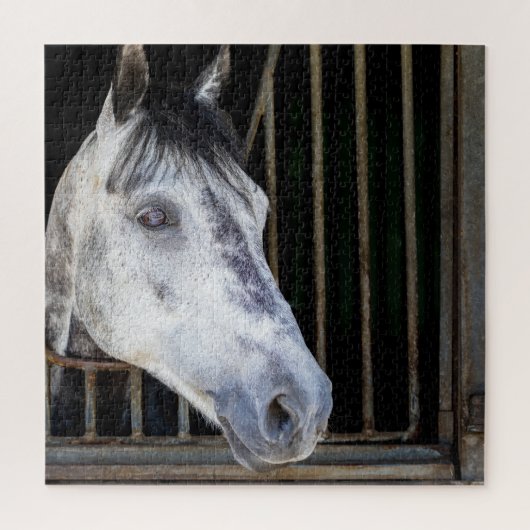 馬小屋に入った馬 ジグソーパズル (縦)