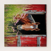 馬小屋のドア ジグソーパズル (横)