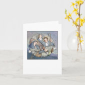 馬小屋の情景 カード (黄色い花)