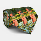 馬小屋の鮮やかな赤 緑 黄色 ネクタイ (ロール)