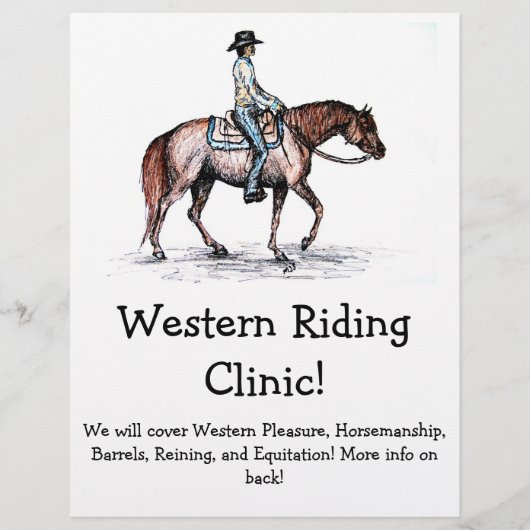 馬小屋または馬のイベントもしくは競売用のカスタムチラシ チラシ (正面)