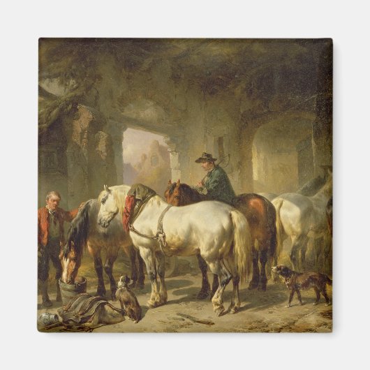 馬小屋 マグネット (正面)