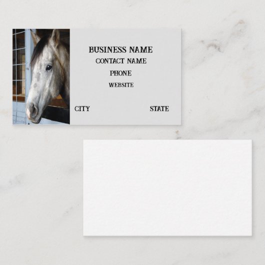 馬小屋 名刺 (正面/裏面)
