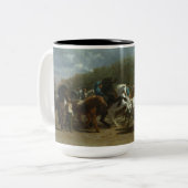 馬市場(by Rosa Bonheur) ツートーンマグカップ (正面左)