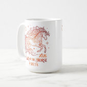馬年のモチベーションアップ コーヒーマグカップ (正面左)