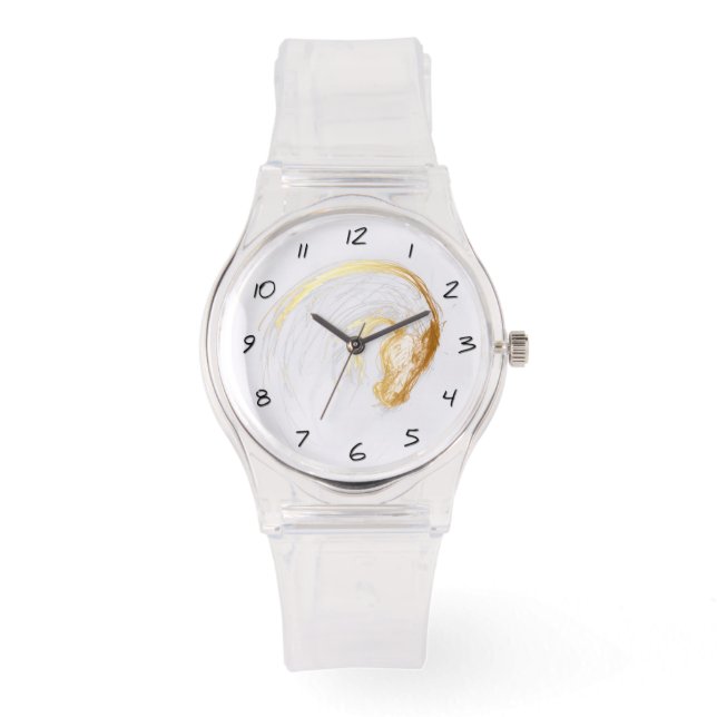 馬年中国の〔占星術の〕十二宮図誕生日時計2 腕時計 (正面)