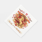 馬年新年イブパーティー スタンダードランチョンナプキン (角)