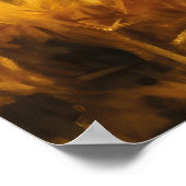 馬引きワゴンで穀物を収穫する ポスター (角)