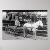 馬引き荷車写真 ポスター (正面)