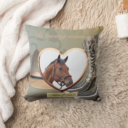 馬形枕パーソナライズされた クッション (ブランケット)