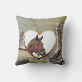 馬形枕パーソナライズされた クッション (裏面)
