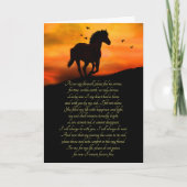 馬悔やみや弔慰とスピリチュアル詩カード カード (正面)