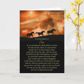 馬悔やみや弔慰スピリチュアル詩名前をカスタムするメモリアル カード (黄色い花)