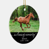 馬悔やみや弔慰メモリアルパーソナライズされたフォトメモリ セラミックオーナメント (右)