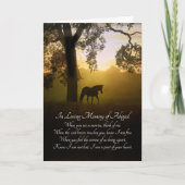 馬悔やみや弔慰名前をカスタムするとスピリチュアル詩  カード (正面)