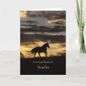 馬悔やみや弔慰名前をカスタムするギャロピンホース カード (正面)