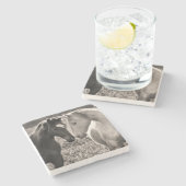 馬愛 ストーンコースター (横)