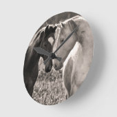 馬愛 ラウンド壁時計 (傾斜)