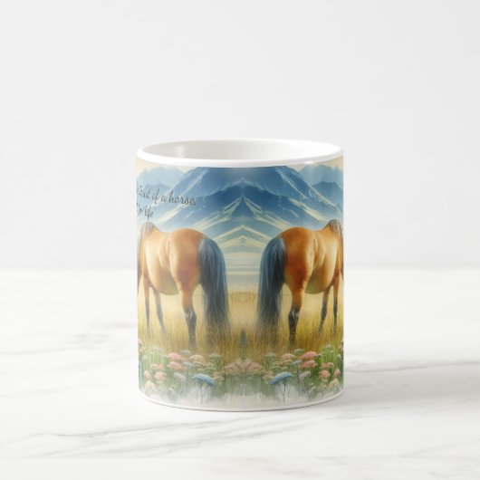 馬感動的引用文水色コーヒーマグ コーヒーマグカップ (中央)