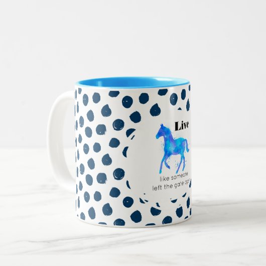 馬感動的引用文自由ランニング ツートーンマグカップ (正面左)