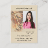 馬扇の懐かしの記念碑 名刺 (裏面)