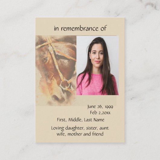 馬扇の懐かしの記念碑 名刺 (裏面)